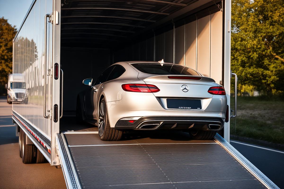Enclosed Auto Transport equipment used by Speedy Car Logistics Coral Springs